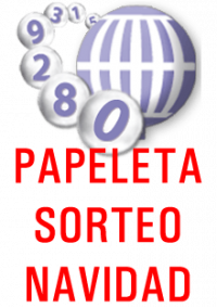 Papeleta participación sorteo 'Navidad 2025' de tres cuotas y otros regalos